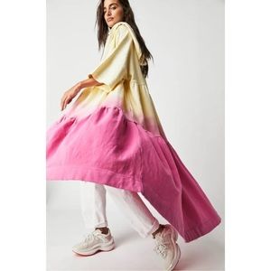 Free people oversized hoodie zip up dress